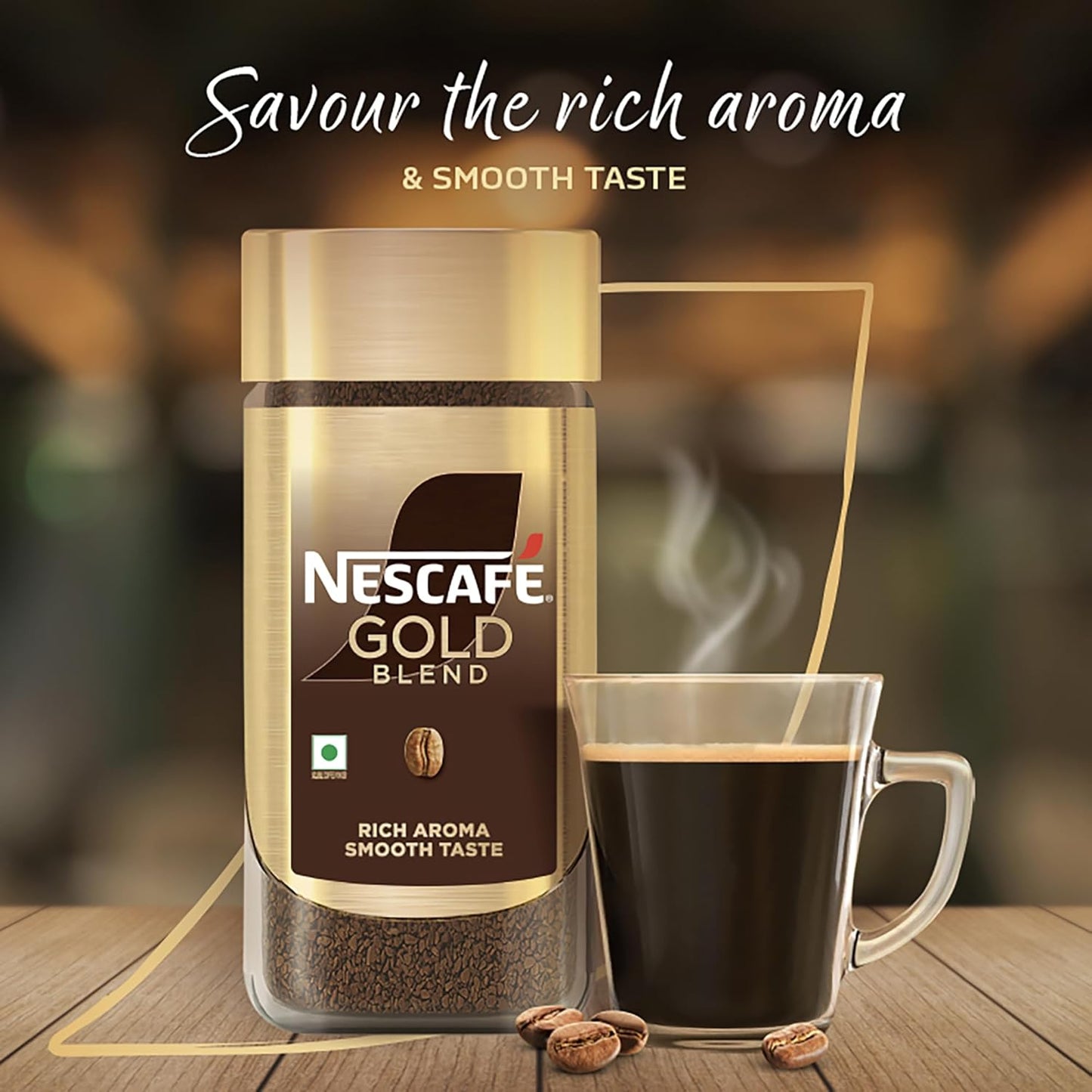 Nescafe/ Gold Blend/ Rich & Smooth Coffee (95gm)(Free Timeless Glass Mug)