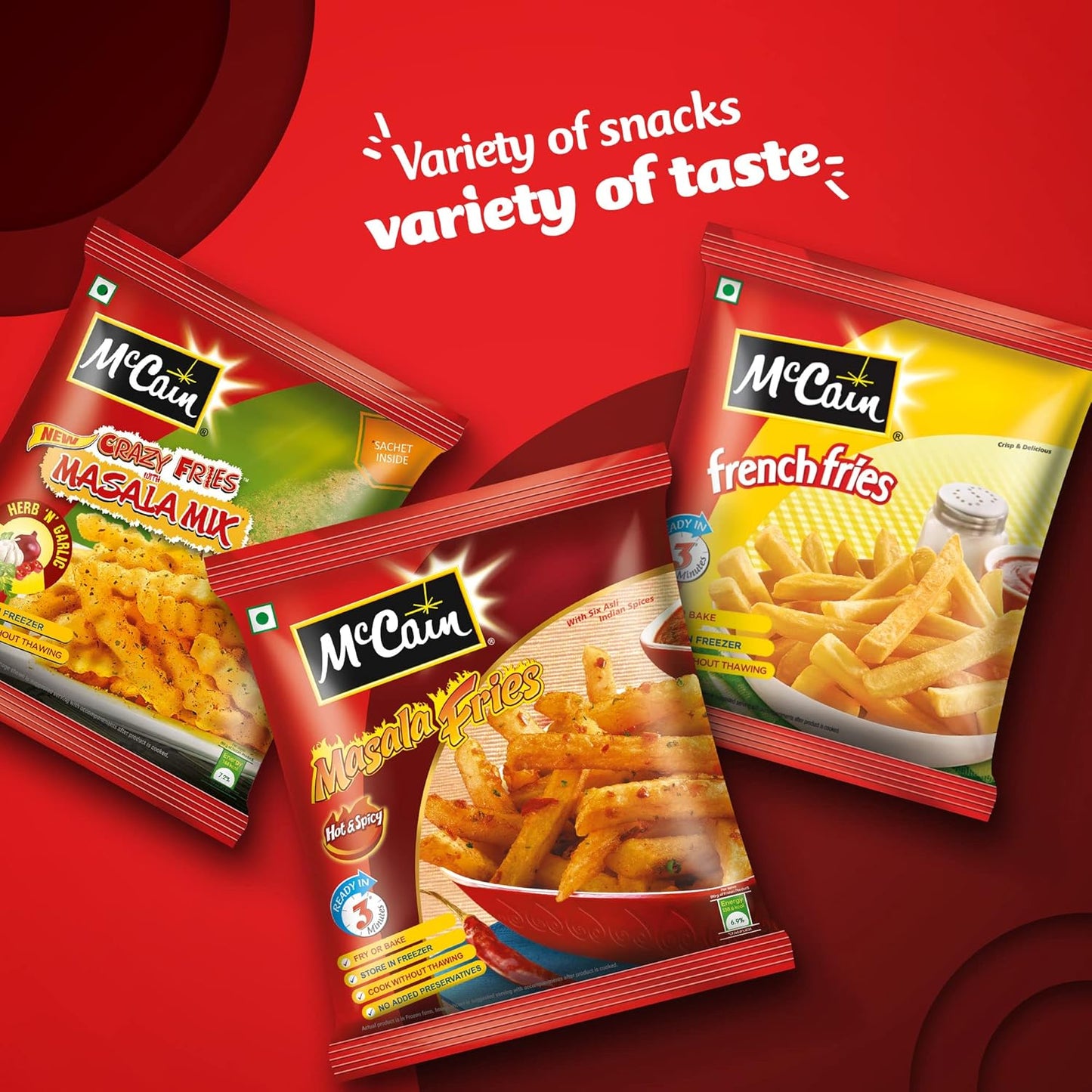 McCain/ Masala Fries (375gm) - Hot & Spicy