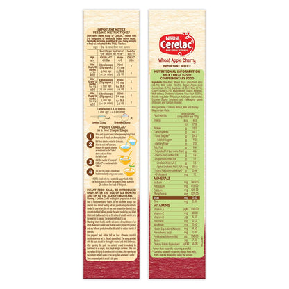 Nestle/ Cerelac - Wheat Apple Cherry(8 to 24 Months)(350gm)