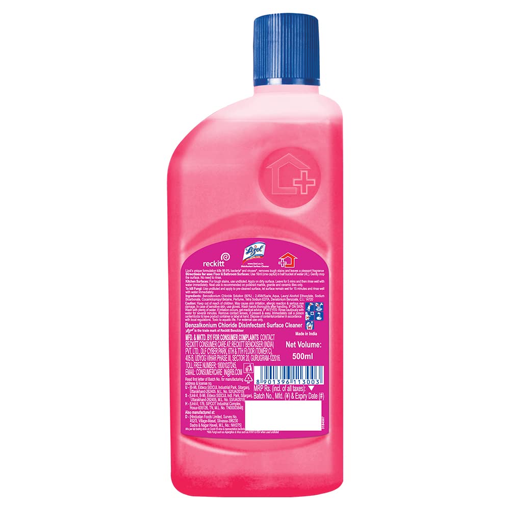 LIZOL DISINFECTANT SURFACE CLEANER FLORAL (500ml)