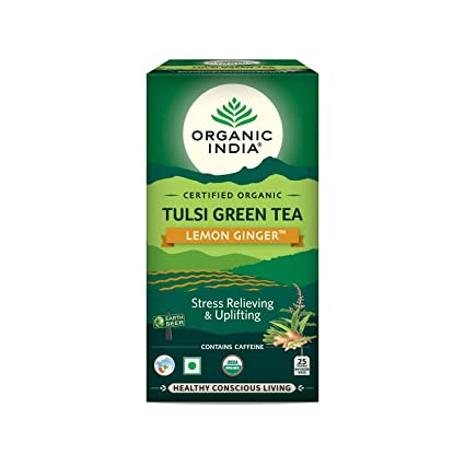 Organic Tulsi Green Tea Lemon Ginger 25N