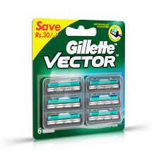 GILLETTE VECTOR+ (PACK OF 6 CARTRIDGES)