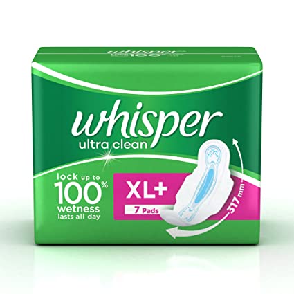 WHISPER ULTRA SANITARY PADS XL+ (7 PADS)