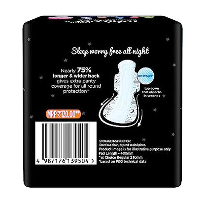 WHISPER THICK BINDAZZZ NIGHTS SANITARY PADS XxxL (4 PADS)