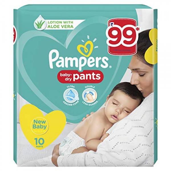 PAMPERS HAPPY SKIN PANTS NEW BABY (UP TO 5 kg) (10 pants)