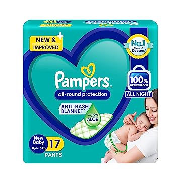PAMPER ALL ROUND PROTECTION PANTS NEW BABY (UP TO 5kg)(17 pants)