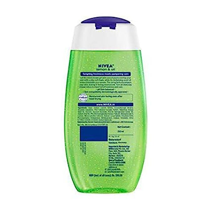 NIVEA SHOWER GEL LEMON &amp; OIL (NATURALLY CARING &amp; REFRESHING) (250ml)