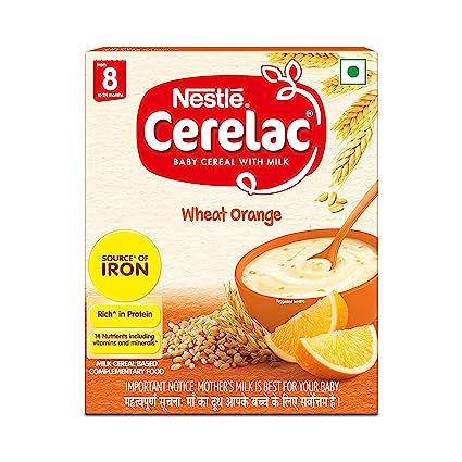 NESTLE CERELAC WHEAT ORANGE (FROM 8 TO 24 MONTHS)(300gm)