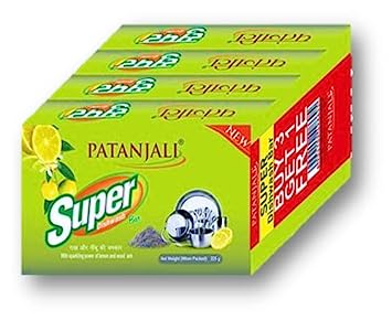 PATANJALI SUPER DISHWASH BAR (225gm x 4n)