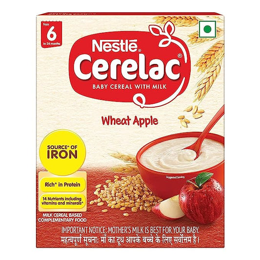 NESTLE CERELAC FROM 6 TO 24 MONTHS WHEAT APPLE 300gm