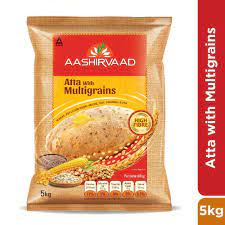 AASHIRVAAD ATTA WITH MULTIGRAINS (5kg).Express Delivery By FATTAAK.