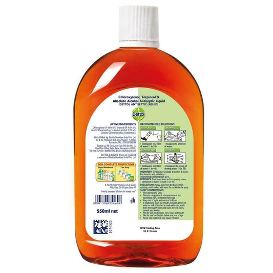 DETTOL ANTISEPTIC LIQUID(FREE ANTISEPTIC CREAM Rs.60)(550 ml)