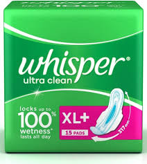 WHISPER ULTRA SANITARY PADS XL+ (15 PADS)