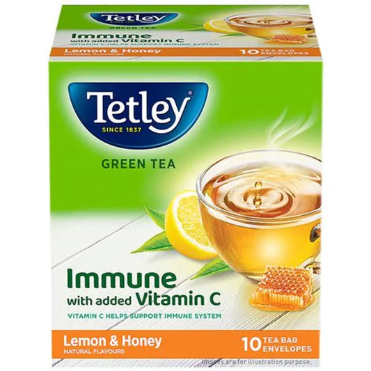 TETLEY/ GREEN TEA/ LEMON &amp; HONEY NATURAL FLAVOURS(10n TEA BAGS)